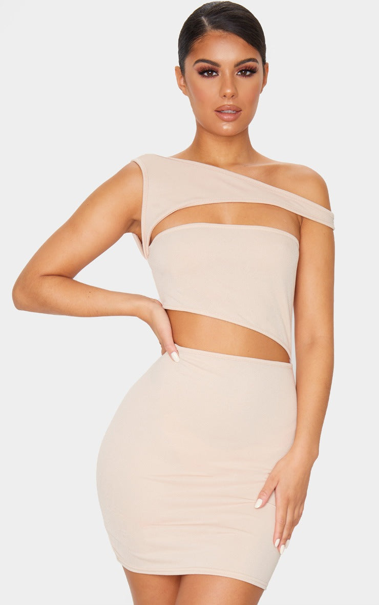 One Shoulder Cut Out Bodycon Dress - PrettyLittleThing